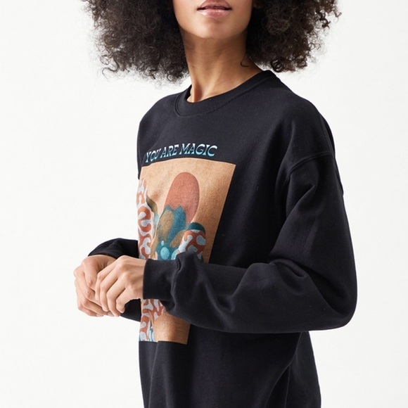 PacSun x Reyna Noriega “You Are Magic” Desert Dreamer Crewneck  Sweatshirt Small - Picture 2 of 7